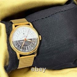 Vintage Raketa 24H Automatic Men's Watch USSR Night-Day Sputnik Dial Russian