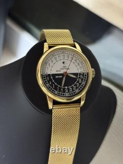 Vintage Raketa 24H Automatic Men's Watch USSR Night-Day Sputnik Dial Russian