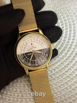 Vintage Raketa 24H Automatic Men's Watch USSR Night-Day Sputnik Dial Russian