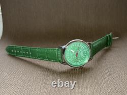 Vintage Raketa 24H Mechanical Watch USSR Soviet Russian Polar Bear Rare Green