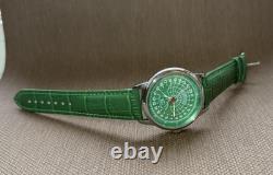 Vintage Raketa 24H Mechanical Watch USSR Soviet Russian Polar Bear Rare Green