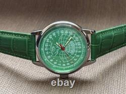 Vintage Raketa 24H Mechanical Watch USSR Soviet Russian Polar Bear Rare Green