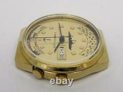 Vintage Raketa Calendar Perpetual Watch Warship 2628 Soviet Russian USSR Old