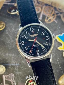 Vintage Raketa Watch Mechanical Aviator Wrist Russian Soviet USSR Military Rare