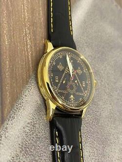Vintage Raketa Watch Mechanical Masonic Soviet USSR Russian Mason Symbol Wrist