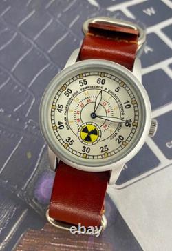 Vintage Raketa Watch Mechanical Radiation Military Wrist Russian Soviet USSR Men