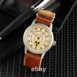 Vintage Raketa Watch Mechanical Radiation Military Wrist Russian Soviet USSR Men