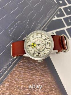 Vintage Raketa Watch Mechanical Radiation Military Wrist Russian Soviet USSR Men