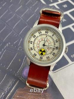 Vintage Raketa Watch Mechanical Radiation Military Wrist Russian Soviet USSR Men