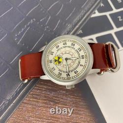 Vintage Raketa Watch Mechanical Radiation Military Wrist Russian Soviet USSR Men
