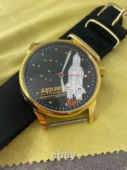 Vintage Raketa Watch Spacecraft Mechanical Buran USSR Russian Wrist Soviet Mens
