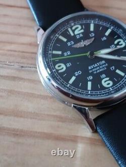 Vintage Rare Raketa Watch Mechanical Aviator Wrist Russian Soviet Military USSR