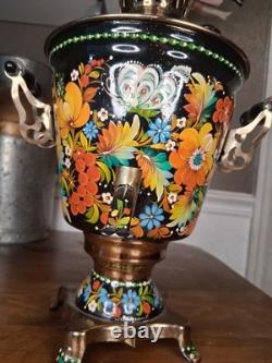 Vintage Rare Soviet Russian Hand Painted Samovar ELECTRIC USSR TEA