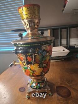 Vintage Rare Soviet Russian Hand Painted Samovar ELECTRIC USSR TEA