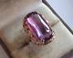 Vintage Ring Gold 583 14k Women's Amethyst Jewelry Russian Soviet Rare Old 20th