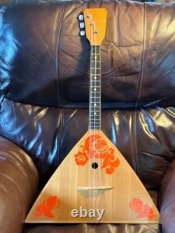 Vintage Russian Balalaika Made in USSR Handcrafted Folk String Instrument