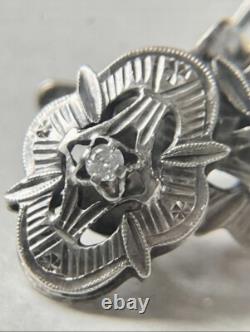 Vintage Russian Earrings Soviet Era Sterling Silver CZ Stone Jewelry USSR