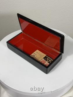 Vintage Russian Palekh Lacquer Box Fairy Tale USSR Hand Painted Soviet Stamps