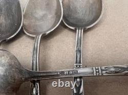 Vintage Russian Soviet 875 Silver Spoons Set of 4 Solid Silver 103g USSR Flatwar