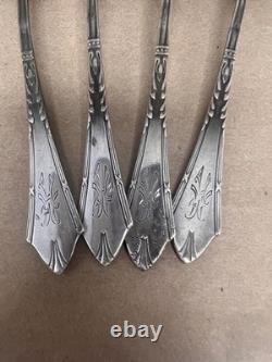 Vintage Russian Soviet 875 Silver Spoons Set of 4 Solid Silver 103g USSR Flatwar