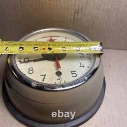 Vintage Russian Soviet CCCP Kauahguyckue Maritime Submarine Clock Nice Condition