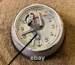 Vintage Russian Soviet CCCP Kauahguyckue Maritime Submarine Clock with 2 Keys