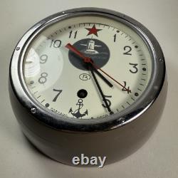 Vintage Russian Soviet CCCP Komandirskie Maritime Submarine Clock Tested Working