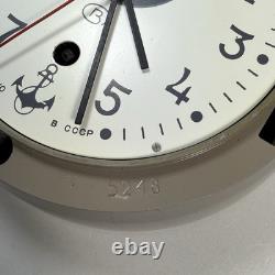 Vintage Russian Soviet CCCP Komandirskie Maritime Submarine Clock Tested Working