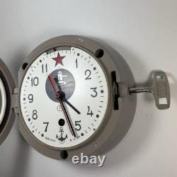Vintage Russian Soviet CCCP Komandirskie Maritime Submarine Clock Tested Working