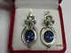 Vintage Russian Soviet Earrings Sterling Silver 925, Women's Jewelry 5.94gr Ussr