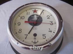 Vintage Russian Soviet Navy Komandirskie Red Star Submarine Clock