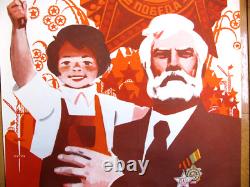 Vintage Russian Soviet Poster 1980 VERY RARE! 100% original