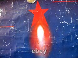 Vintage Russian Soviet Poster 1984 VERY RARE! 100% original! SPACE