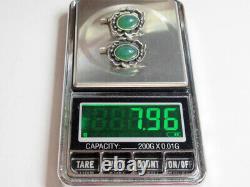 Vintage Russian Soviet Set Earrings Ring Sterling Silver 925 Chrysoprase USSR