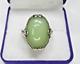 Vintage Russian Soviet Sterling Silver 875 Ring Jade Ussr, Women's Jewelry 8.5