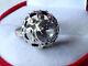 Vintage Russian Soviet Sterling Silver 875 Ring Rock Crystal, Womens Jewelry 6.25