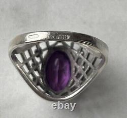 Vintage Russian Soviet Sterling Silver 875 Ring Ruby USSR, Jewelry 11