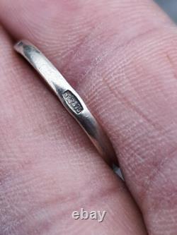 Vintage Russian Soviet Sterling Silver 875 Ring Ruby USSR, Women's Jewelry Size 9