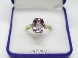 Vintage Russian Soviet Sterling Silver 875 Women's Alexandrite Ring Size 8 USSR