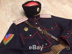 Vintage Russian Soviet uniform. Tunic, trousers, hat. Cossack