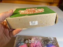 Vintage Russian USSR Glass Christmas Ornament Set THREE LITTLE PIGS Konakovo NOS