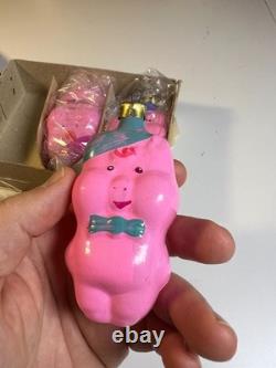 Vintage Russian USSR Glass Christmas Ornament Set THREE LITTLE PIGS Konakovo NOS