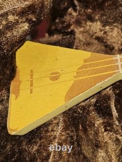Vintage Russian USSR Soviet CCCP Wind Up Motion Guitar Bear COMPLETE Box KEY