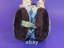 Vintage Russian USSR Soviet Wind-Up Teddy Bear Burgundy Fur 9 Tall Works