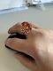 Vintage Russian Ussr Soviet Jewelry Rarity Ring Gold Amber 14k? 583 5.6g Size 7