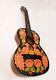 Vintage Russian Acoustic 7 String Guitar Hand Painted Signed Artist, 1965 Ussr