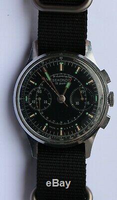 Vintage Sekonda Ussr Russian Chronograph Cal. 3017 + Nato Strap