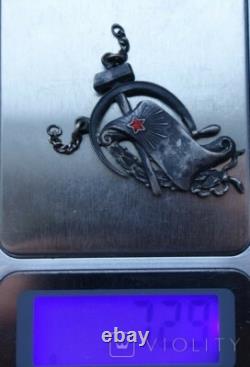 Vintage Silver 84 Token Russian Soviet Labor Enamel Imperial USSR Rare Old 1926