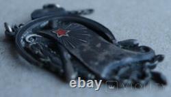 Vintage Silver 84 Token Russian Soviet Labor Enamel Imperial USSR Rare Old 1926