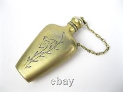 Vintage Silver 875 Bottle for Perfume Goldplated Soviet Union Russian USSR